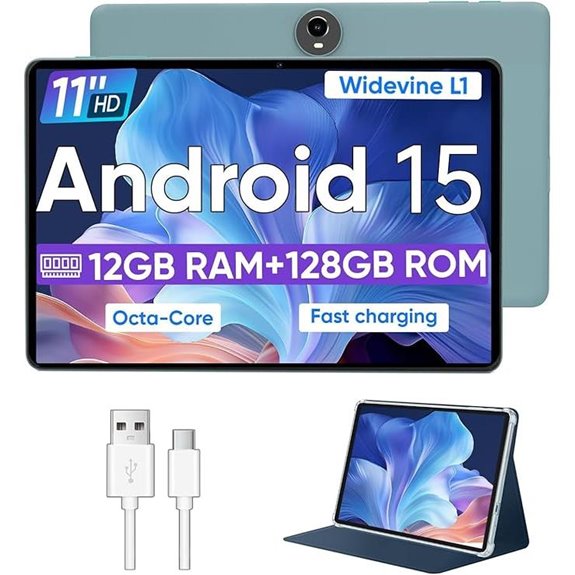 Android 15 11-inch Tablet with 12GB RAM and 128GB Storage