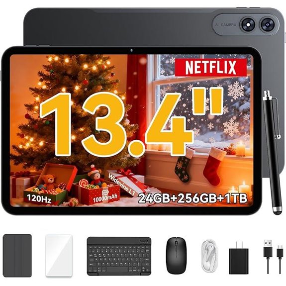 13.4 Android 15 Tablet with Keyboard Pen and Accessories