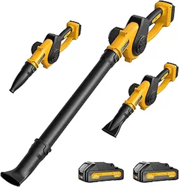Cordless Leaf Blower with Batteries and Nozzles