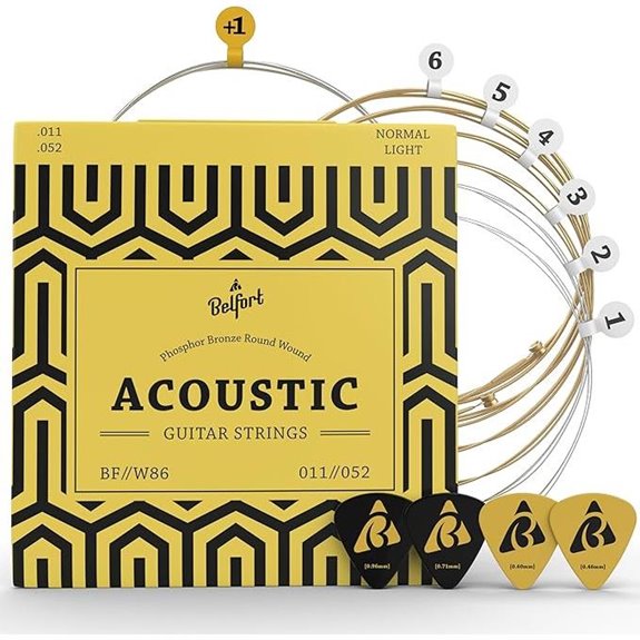 BELFORT Acoustic Guitar Strings 6-String Set with Extras