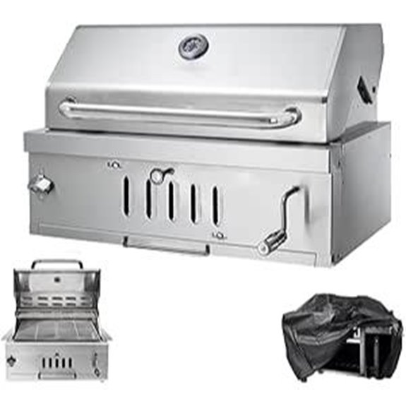 Large Charcoal BBQ Grill with Insulated Hood