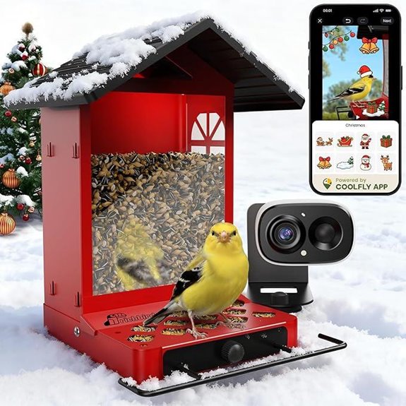 Smart Bird Feeder with Camera and Night Light