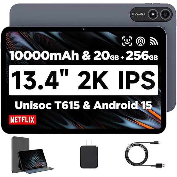 Bpad 13.4 Android Tablet 20GB+256GB with Case