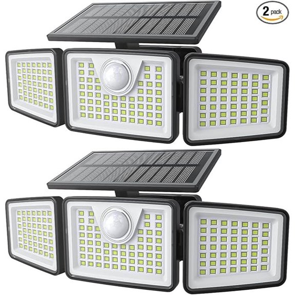 2500LM Solar Motion Sensor Outdoor Lights (2 Pack)