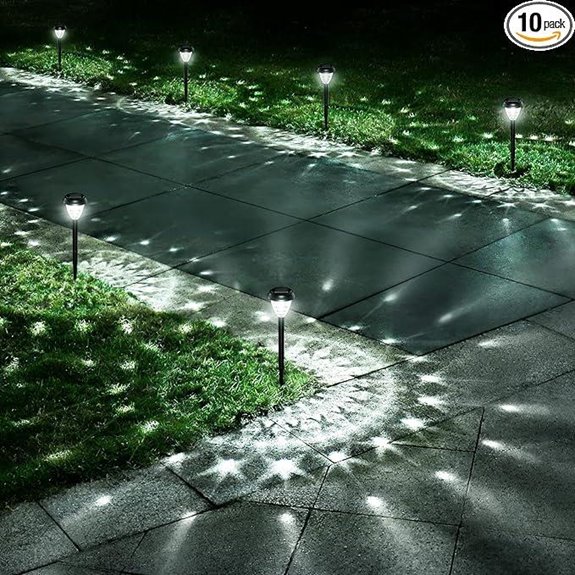 Super Bright Waterproof Solar Pathway Garden Lights (10-Pack)