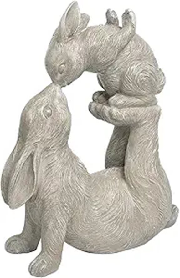 Newman House Garden Bunny Kissing Sculpture