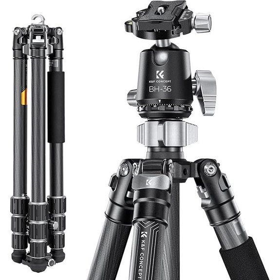 K&F Concept 68 Carbon Fiber Tripod with Ball Head