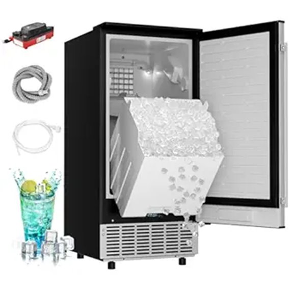 EUHOMY Commercial Under Counter Ice Maker 100 Lb/Day