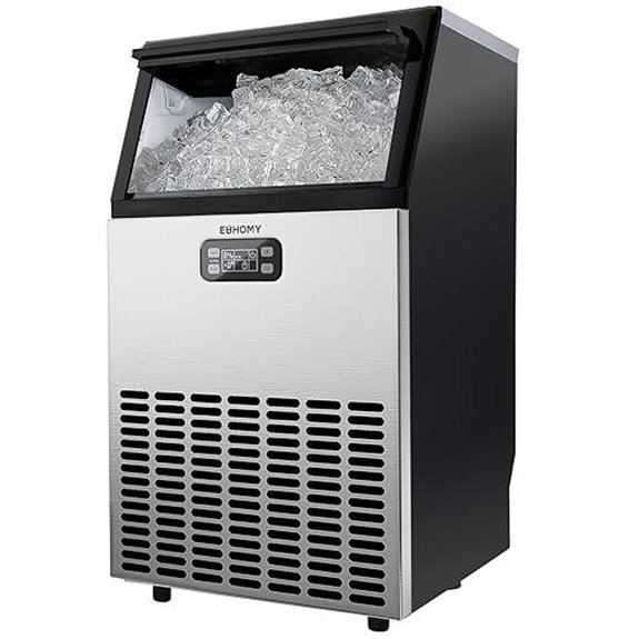 EUHOMY Commercial Ice Maker 100lbs/24H Stainless Steel