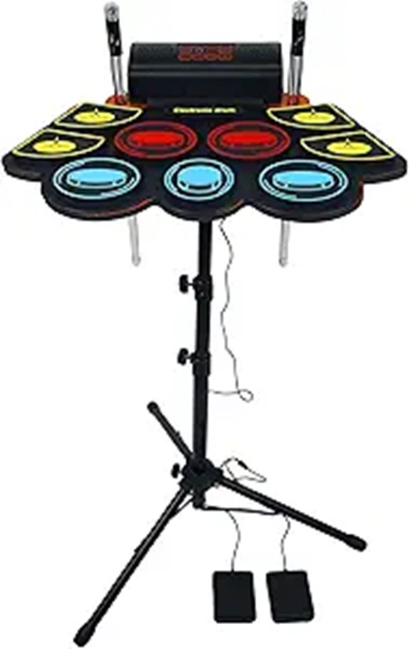 Electric Kids Digital Drum Set with LED Sticks