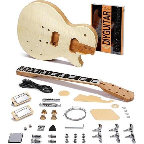 Fesley DIY LP Electric Guitar Kit with Mahogany