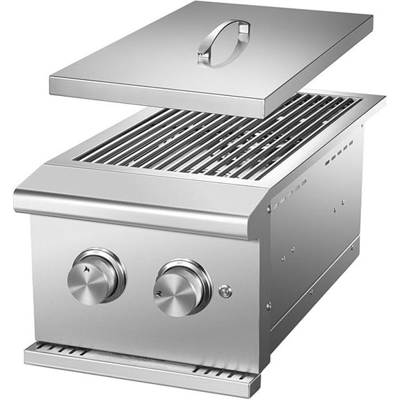 Double Side Burner with 2 x 17,000 BTU Gas Grills