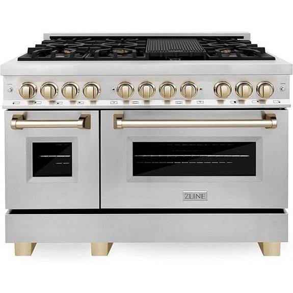 ZLINE Autograph 48 Dual Fuel Range with Ovens