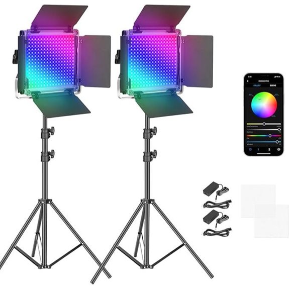 NEEWER 2 Pack 660 PRO RGB LED Video Lights Kit