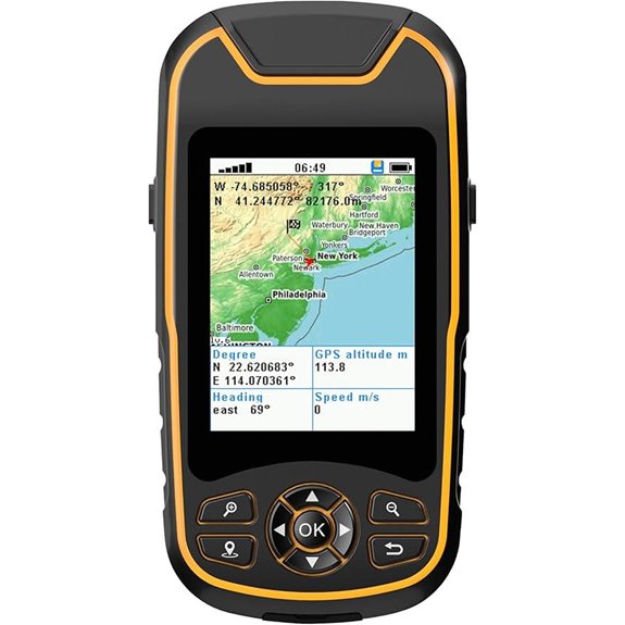 Rugged Handheld GPS for Hiking with USA Topo Map