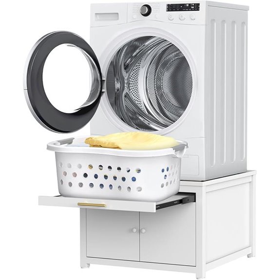 durable laundry pedestal with basket