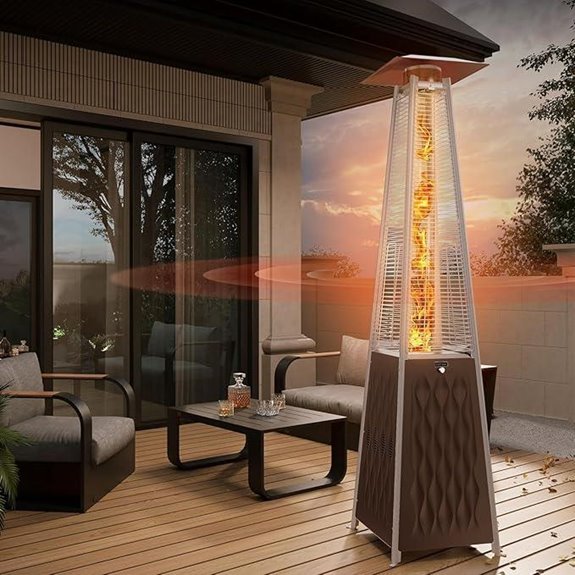EAST OAK 48,000 BTU Pyramid Patio Heater