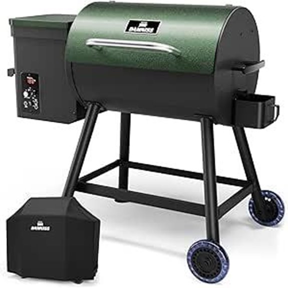 Electric Pellet Smoker Grill with Auto Feed & Rain Cover
