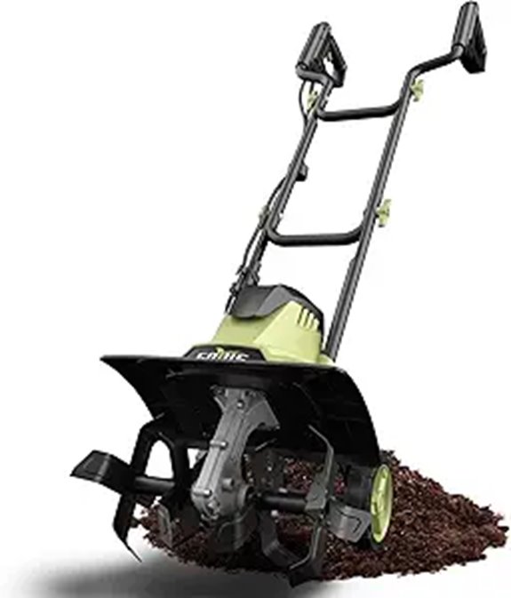 SOYUS 14-Inch Corded Electric Tiller with Folding Handle