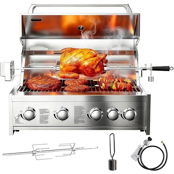 BODEGA 5-Burner Built-In Propane Grill with Accessories