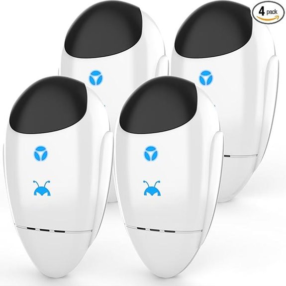Ultrasonic Pest Repeller 4-Pack for Indoor Bugs