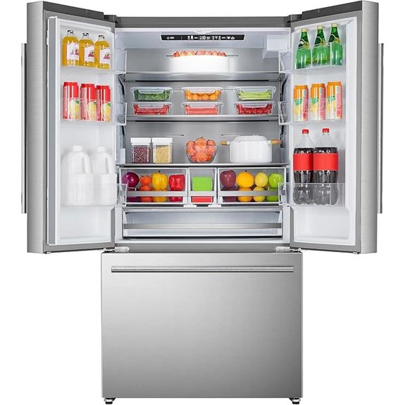 DE210FDBMDSS French Door Refrigerator with Ice Maker
