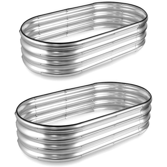 JERIA Galvanized Raised Garden Beds (2 Pack)