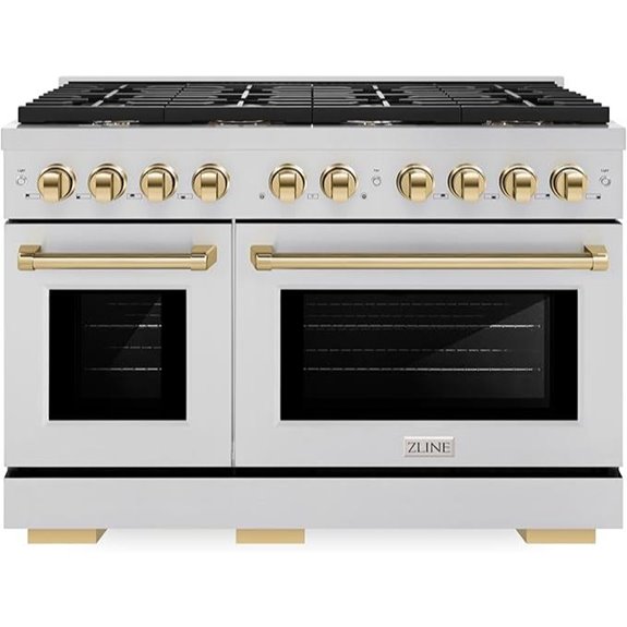 ZLINE Autograph 48-Inch Dual Fuel Range with Gold