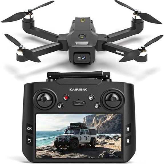 GPS Drone with 4K Camera 4.5 Screen Auto Return