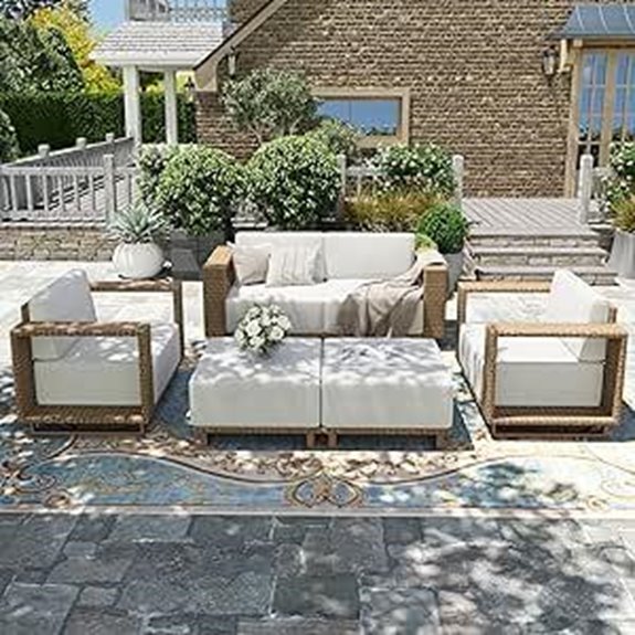 HERA'S HOUSE 6-Piece Outdoor Rattan Sofa Set