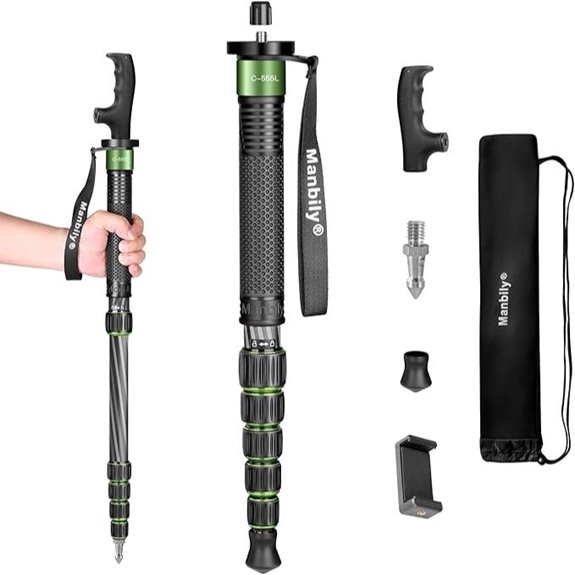 Manbily Carbon Fiber Camera Monopod (Green)