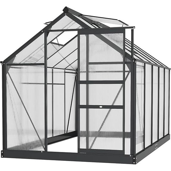 Outsunny 6x10 Greenhouse with Vent and Rain Gutter