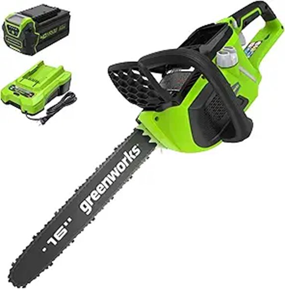Greenworks 40V 16 Cordless Chainsaw with Battery