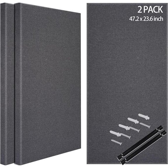 BUBOS 2-Pack Fabric Acoustic Panels Grey
