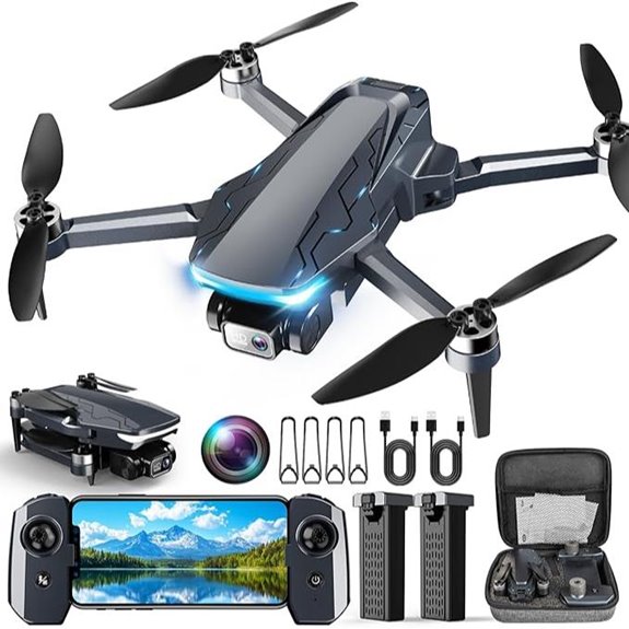 GPS Drone with Camera 2K HD Foldable GPS Auto Return