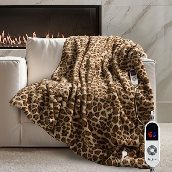 Luxury Faux Fur Heated Blanket with 6 Levels