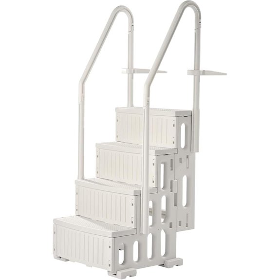 VEVOR Pool Ladder 4-Step Double Handrails Heavy Duty