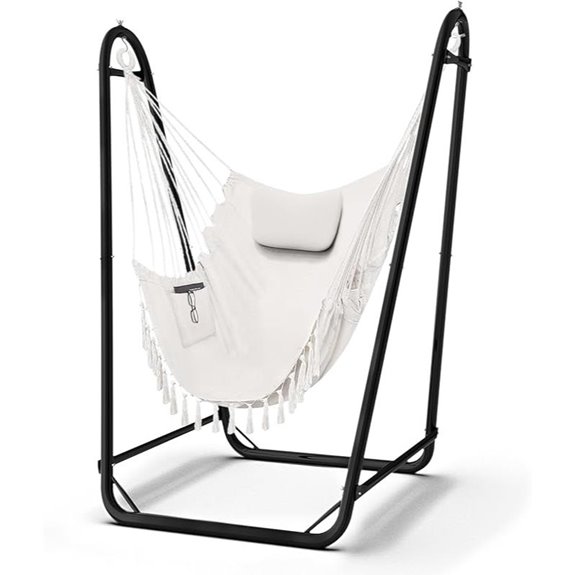 Heavy-Duty Hammock Chair with Stand (350 lbs)