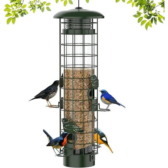 Squirrel-Proof Metal Bird Feeder with Large Capacity