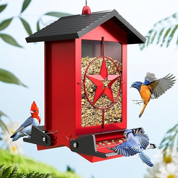Squirrel-Proof Outdoor Bird Feeder with Large Capacity