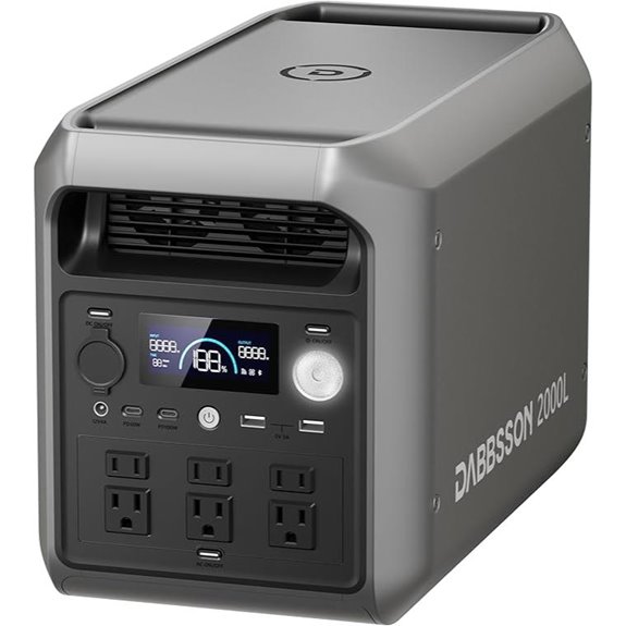 DABBSSON 2048Wh Portable Power Station Solar Generator