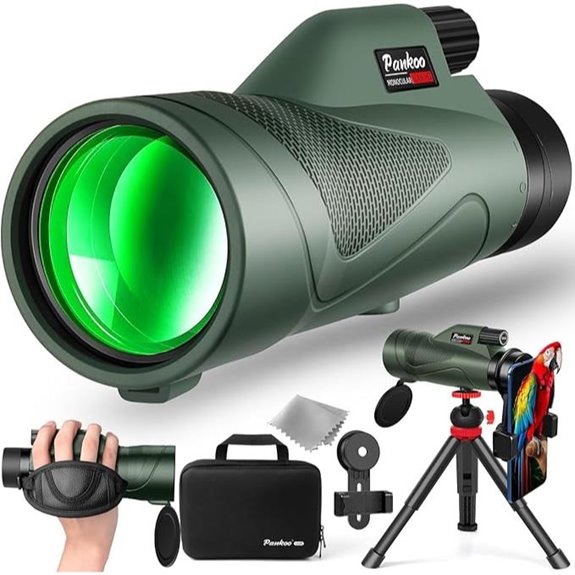 Pankoo 12x60 HD Monocular Telescope with Smartphone Adapter