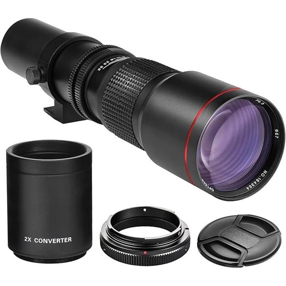 High-Power 500mm/1000mm Telephoto Lens for Sony DSLR