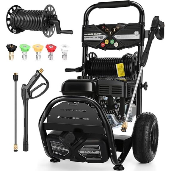 Professional 4200PSI Gas Pressure Washer with Accessories