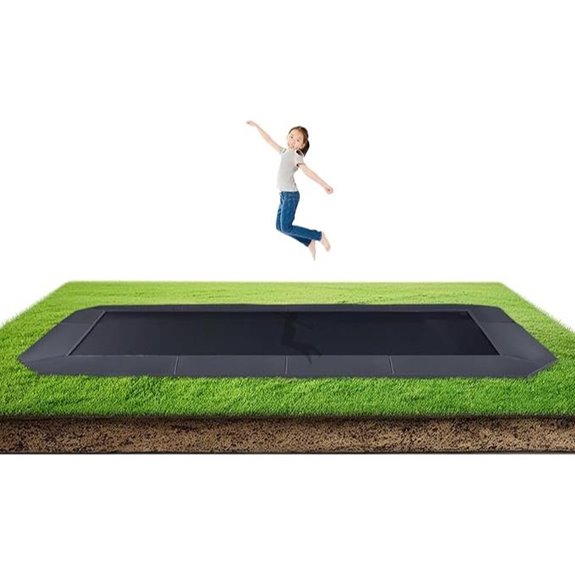Avyna In-Ground Rectangle Trampoline with Safety Features