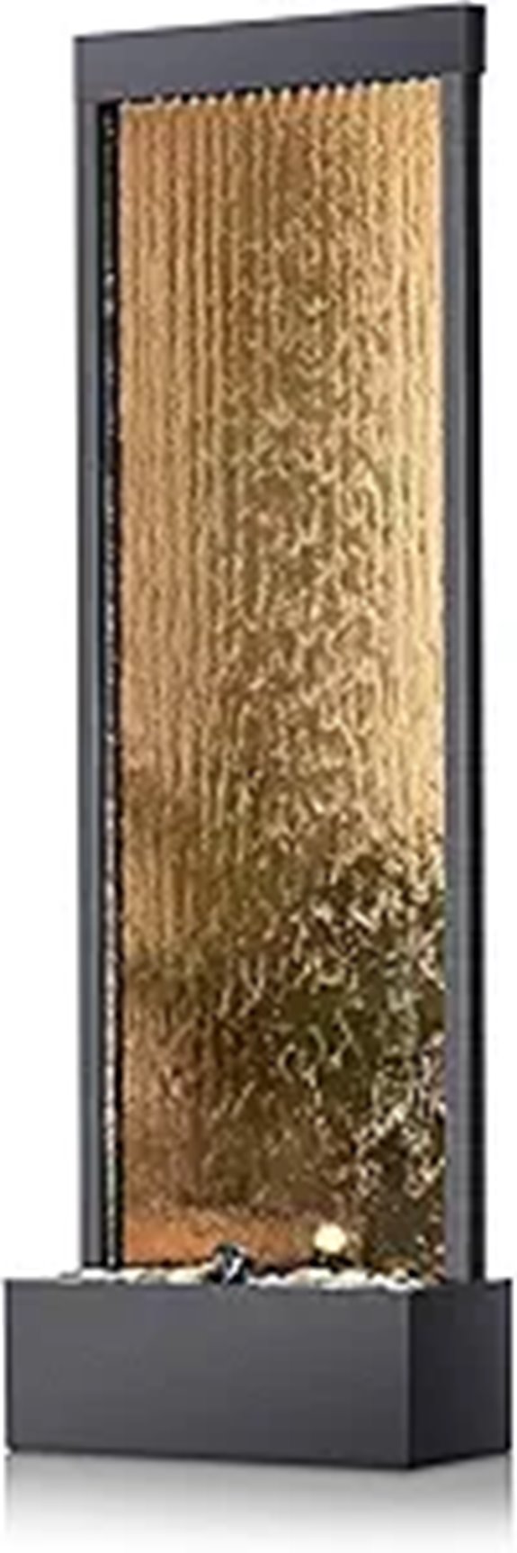 Alpine Indoor/Outdoor Waterfall Floor Fountain with LED