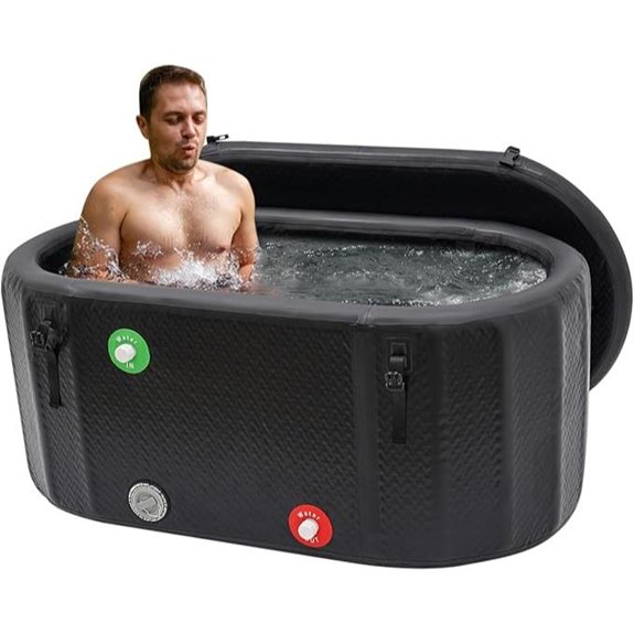 Inflatable Cold Plunge Tub with Cover for Home & Gym