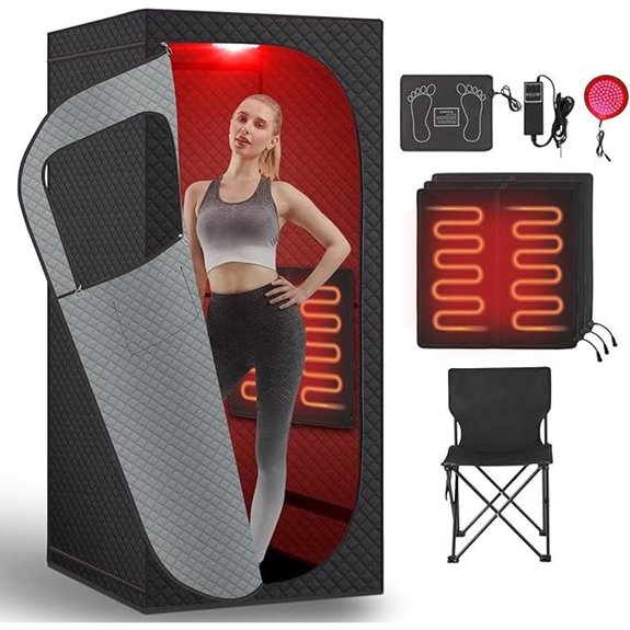 Far Infrared Sauna Box with Red Light Therapy