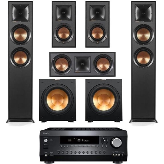 Klipsch 5.2 Home Theater System & Denon Receiver
