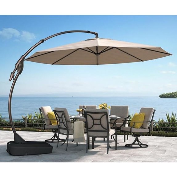 Grand Patio 11FT Offset Umbrella with Base